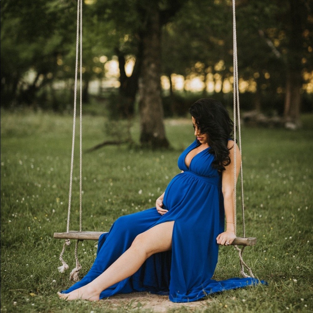 Long royal blue dress